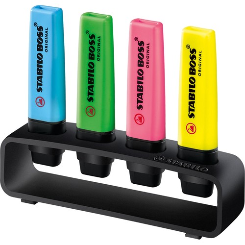 STABILO BOSS ORIGINAL 4er Tisch-Set Leuchtmarkierer