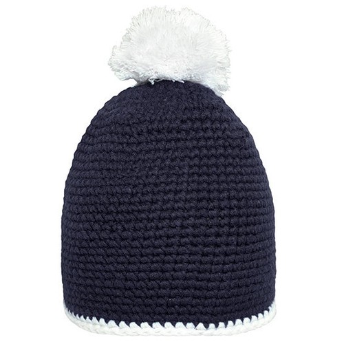 Pompon Hat With Contrast Stripe – Bild 10