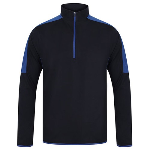 Adults 1/4 Zip Midlayer With Contrast Panelling