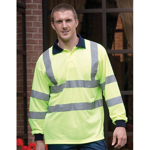 Hi-Vis Long Sleeve Polo
