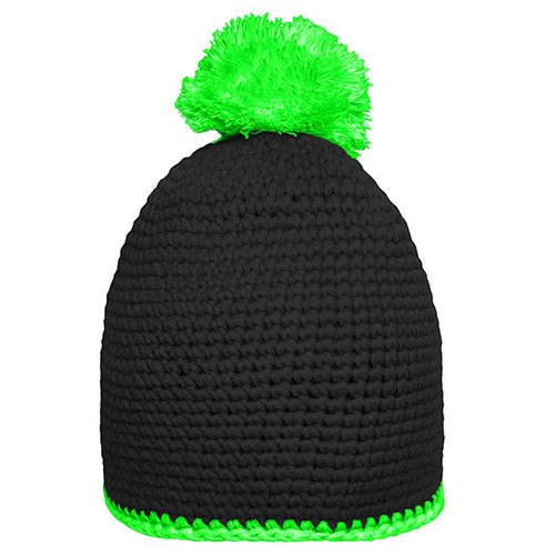 Pompon Hat With Contrast Stripe – Bild 4