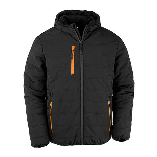 Recycled Black Compass Padded Winter Jacket