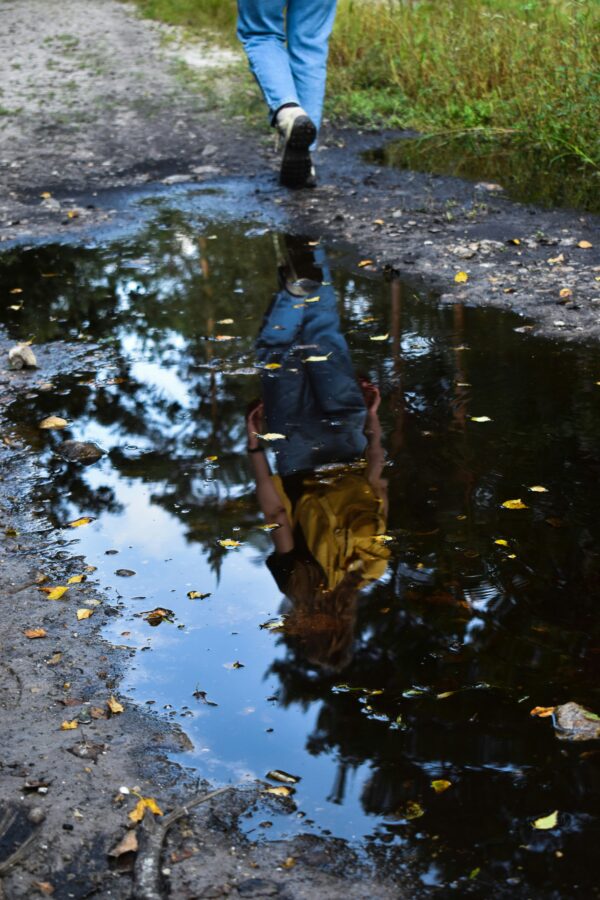 Rucksack mit Reflektoren