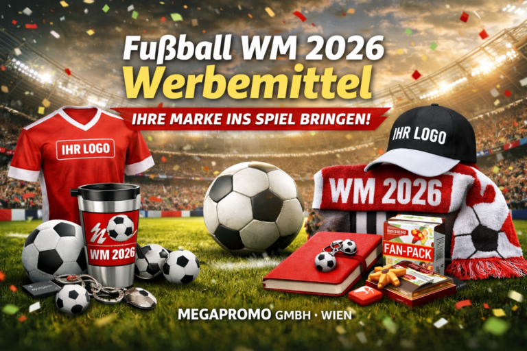 Fußball WM 2026 mit Werbeartikel und klassischen Giveaways.