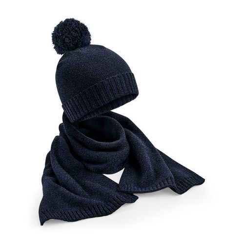 Knitted Scarf and Beanie Gift Set